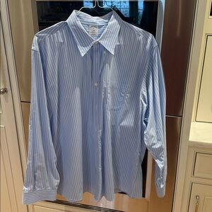 Worn Once Brooks Brothers Blue & White Striped Buttondown XXL